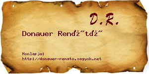 Donauer Renátó névjegykártya