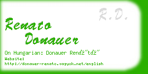 renato donauer business card